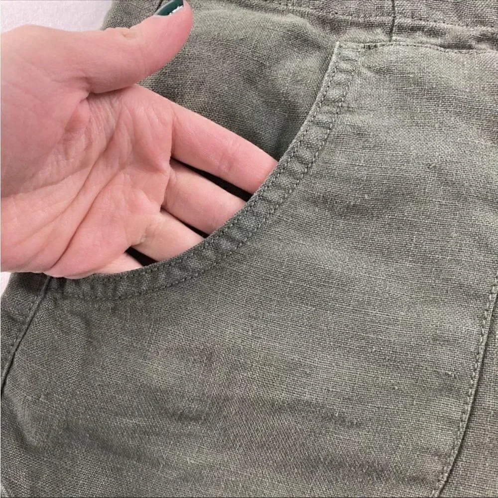 Sanctuary Womens Green High Waisted Rolled Hem Wanderer Cargo Shorts Size 25